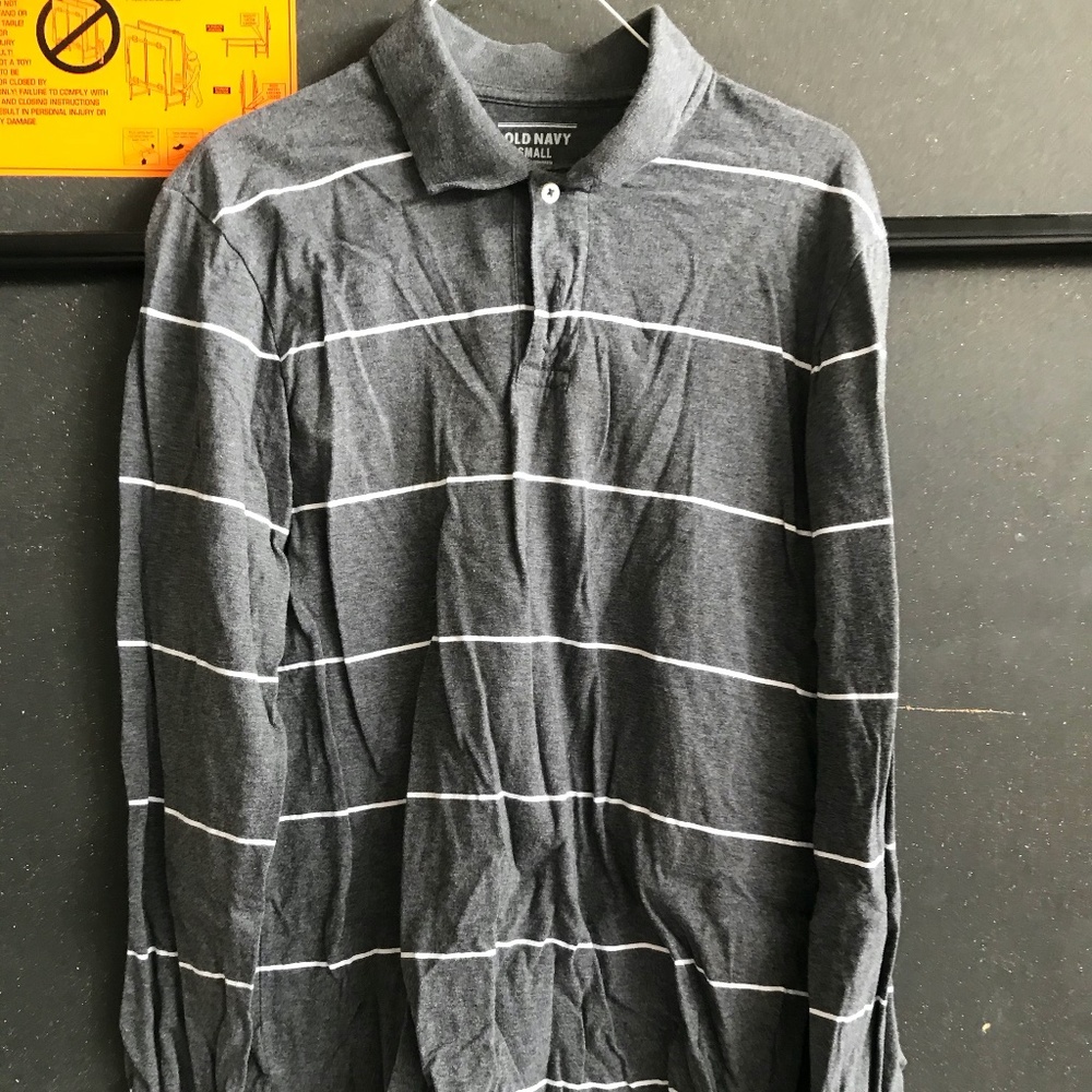 Long Sleeve Grey Polo